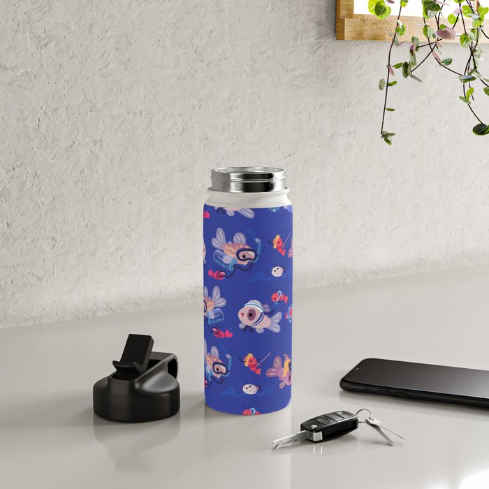 Cory cats on voyage Water Bottle Gallery Image 4