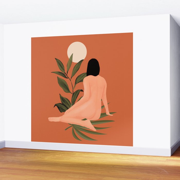 Minimal Abstract Art Nude Woman 7 Wall Mural Gallery Image 2