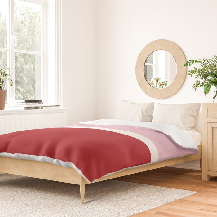 Color Block IV Pink Red Duvet Cover Gallery Image 2