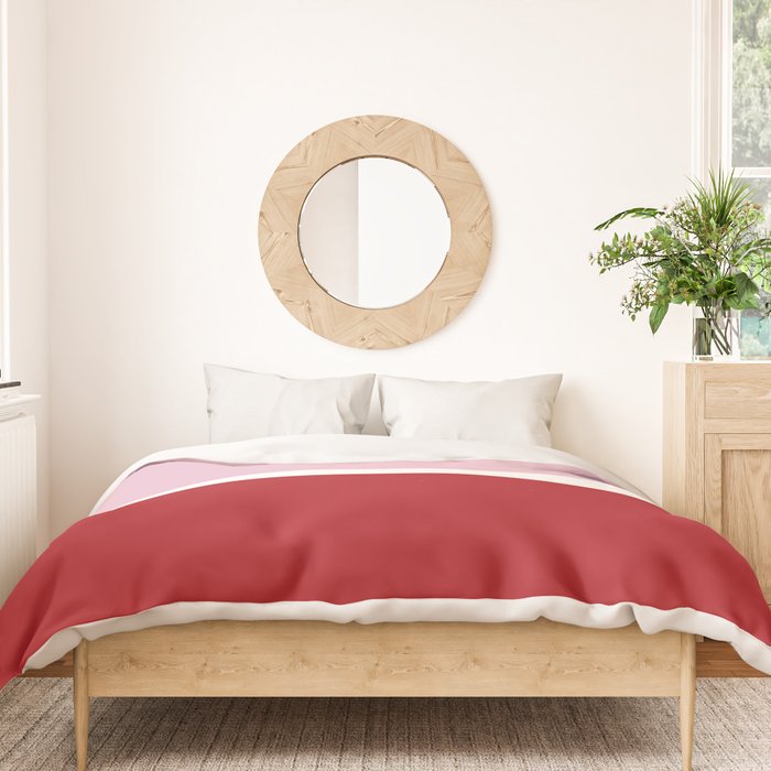 Color Block IV Pink Red Duvet Cover Gallery Image 3