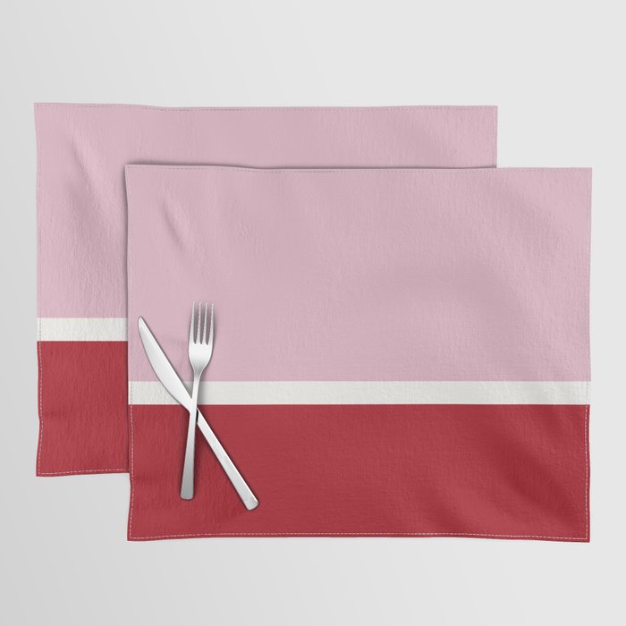 Color Block IV Pink Red Placemat Gallery Image 1