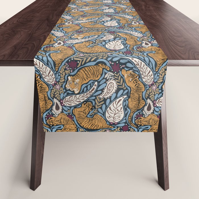 Exotic Tiger Oasis Dark Table Runner Gallery Image 1