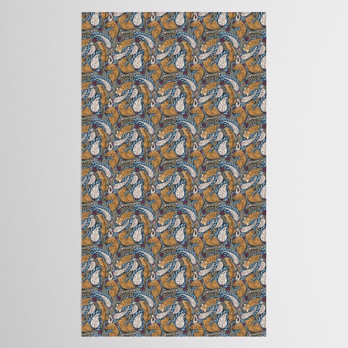 Exotic Tiger Oasis Dark Tablecloth Gallery Image 2
