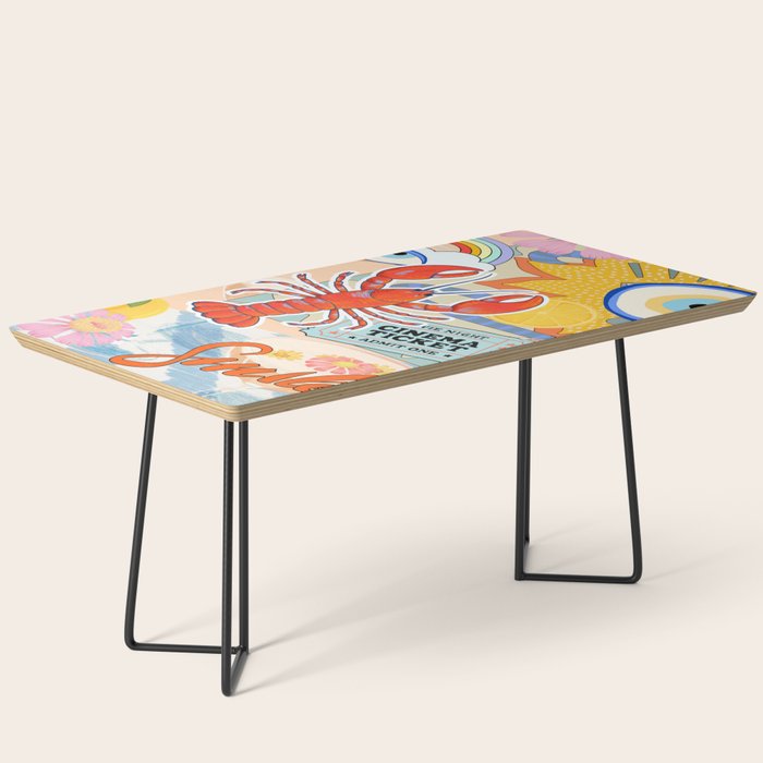 Eclectic Boho Summer Poster ,Good Vibes, Citrus, Sea Life Coffee Table Gallery Image 1