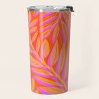 Hot Tropics II - Vertical Pink Orange Palette Travel Mug Gallery Image 2