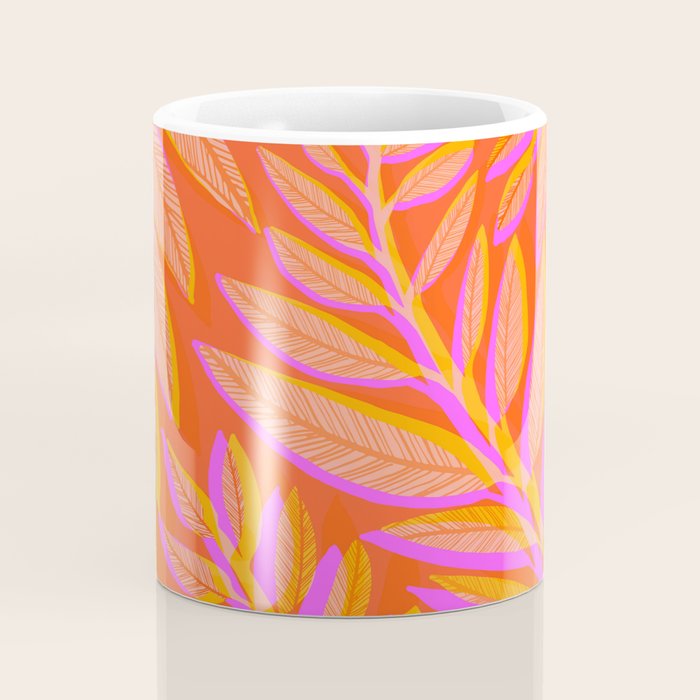Hot Tropics II - Vertical Pink Orange Palette Coffee Mug Gallery Image 4