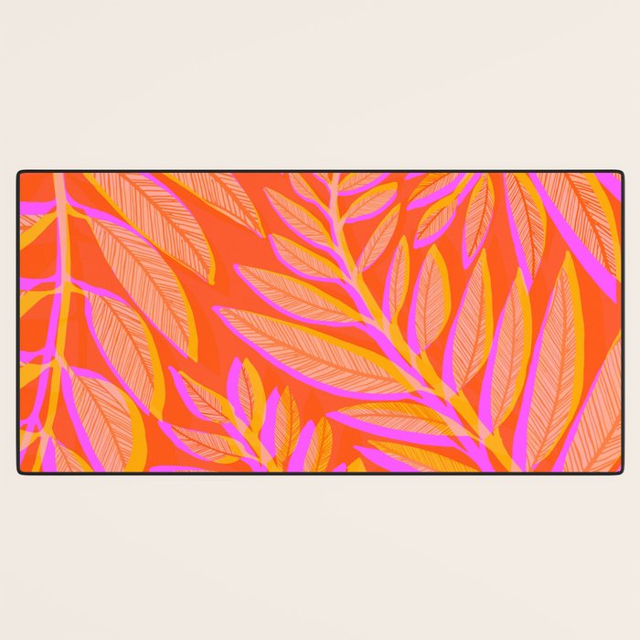 Hot Tropics II - Vertical Pink Orange Palette Desk Mat Gallery Image 3