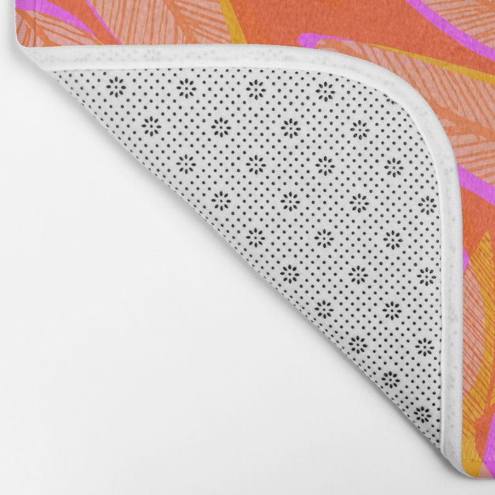 Hot Tropics II - Vertical Pink Orange Palette Bath Mat Gallery Image 2