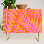 Hot Tropics II - Vertical Pink Orange Palette Credenza Gallery Image 1