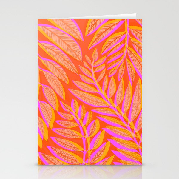 Hot Tropics II - Vertical Pink Orange Palette Stationery Card Gallery Image 2