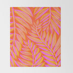 Hot Tropics II - Vertical Pink Orange Palette Throw Blanket Gallery Image 2