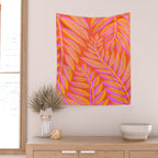 Hot Tropics II - Vertical Pink Orange Palette Wall Tapestry Gallery Image 2