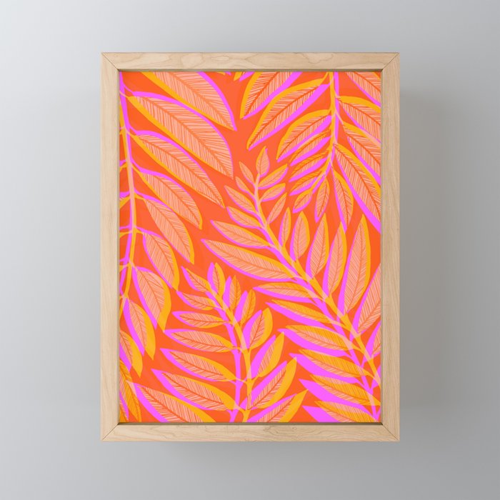 Hot Tropics II - Vertical Pink Orange Palette Mini Art Print Gallery Image 1