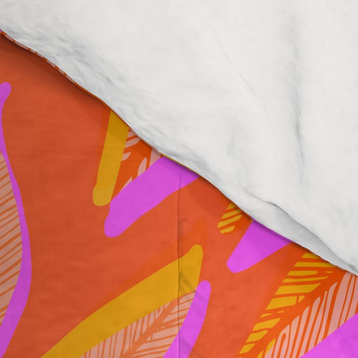 Hot Tropics II - Vertical Pink Orange Palette Comforter Gallery Image 4