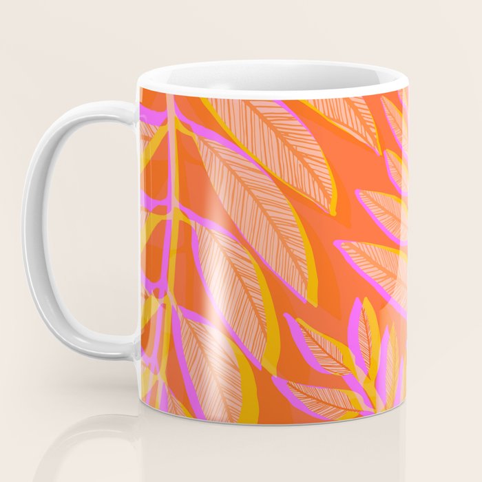 Hot Tropics II - Vertical Pink Orange Palette Coffee Mug Gallery Image 3