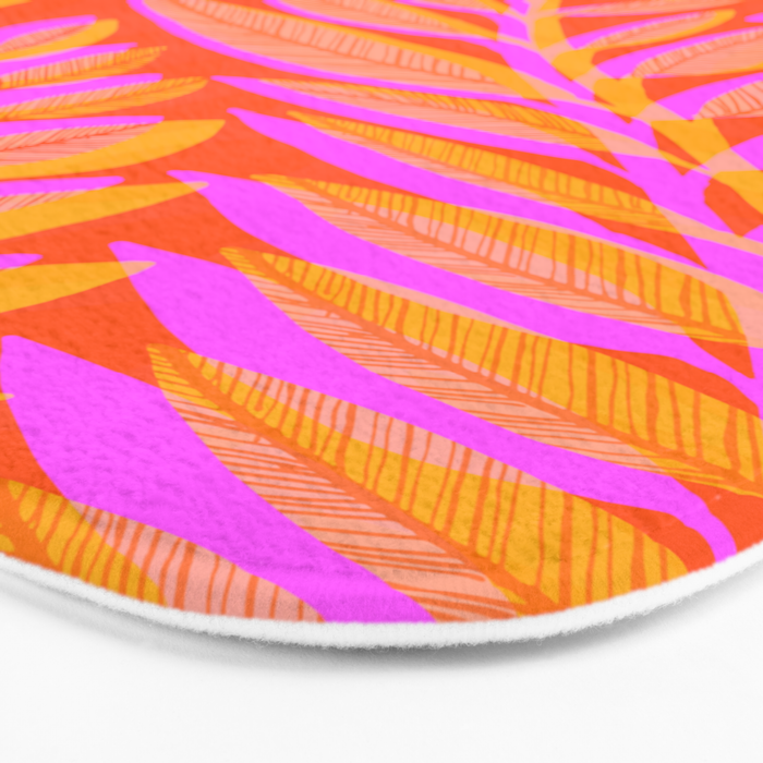 Hot Tropics II - Vertical Pink Orange Palette Bath Mat Gallery Image 3