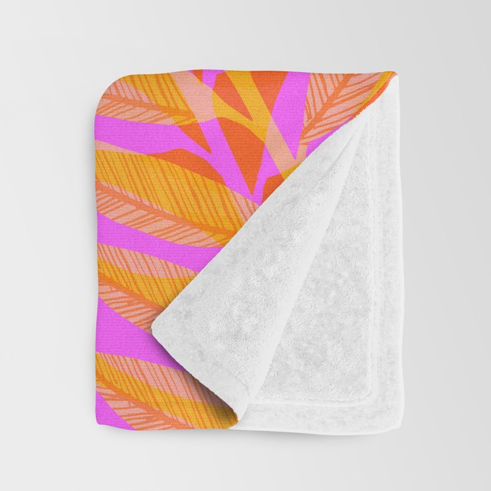 Hot Tropics II - Vertical Pink Orange Palette Throw Blanket Gallery Image 3