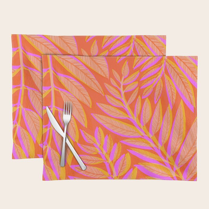 Hot Tropics II - Vertical Pink Orange Palette Placemat Gallery Image 1