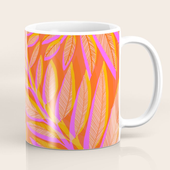 Hot Tropics II - Vertical Pink Orange Palette Coffee Mug Gallery Image 1