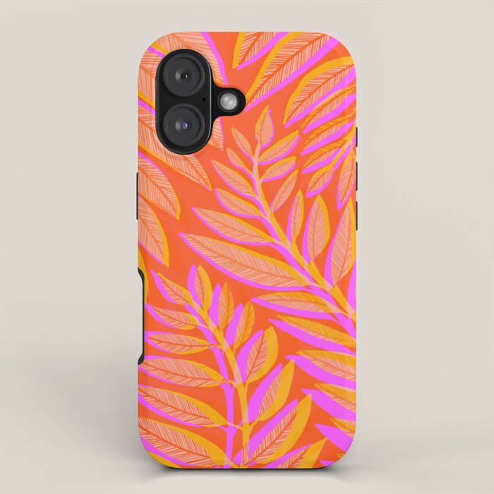 Hot Tropics II - Vertical Pink Orange Palette iPhone Case Gallery Image 1