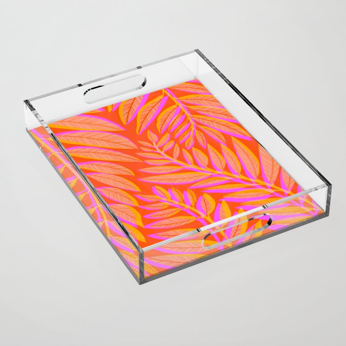 Hot Tropics II - Vertical Pink Orange Palette Acrylic Tray Gallery Image 1