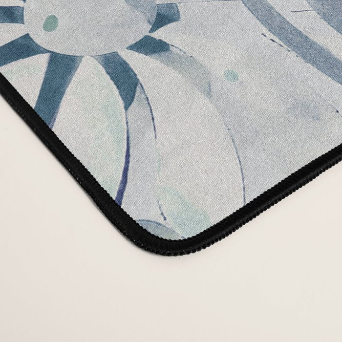 Yoga, Mandala, Green and Blue, Wall Art Boho Desk Mat Gallery Image 4