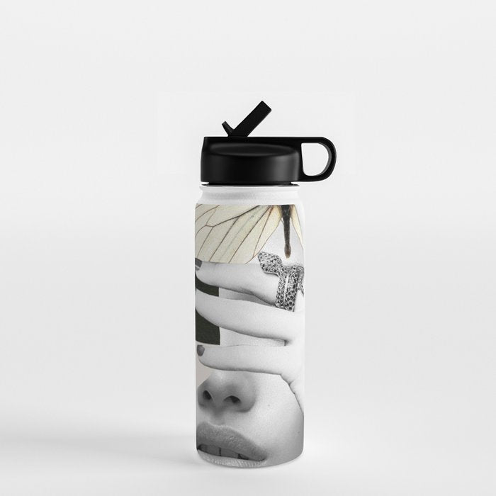 collage art / butterfly 2 Water Bottle Gallery Image 1