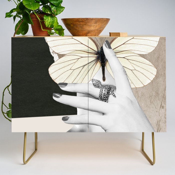 collage art / butterfly 2 Credenza Gallery Image 1