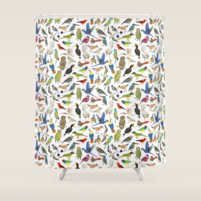 Endangered Birds Around the World Shower Curtain Gallery Image 1