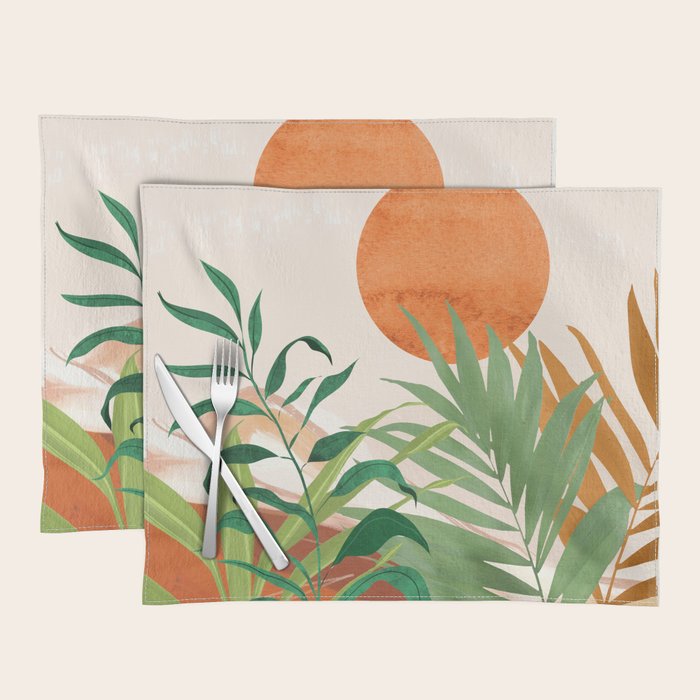 Abstract Art Tropical Garden 16 Placemat Gallery Image 1