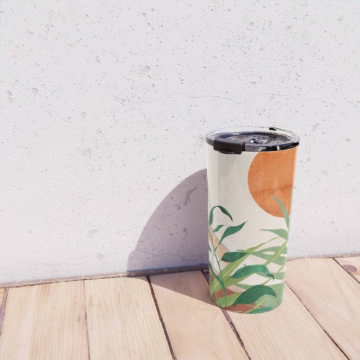 Abstract Art Tropical Garden 16 Travel Mug Gallery Image 4