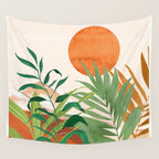 Abstract Art Tropical Garden 16 Wall Tapestry Gallery Image 4