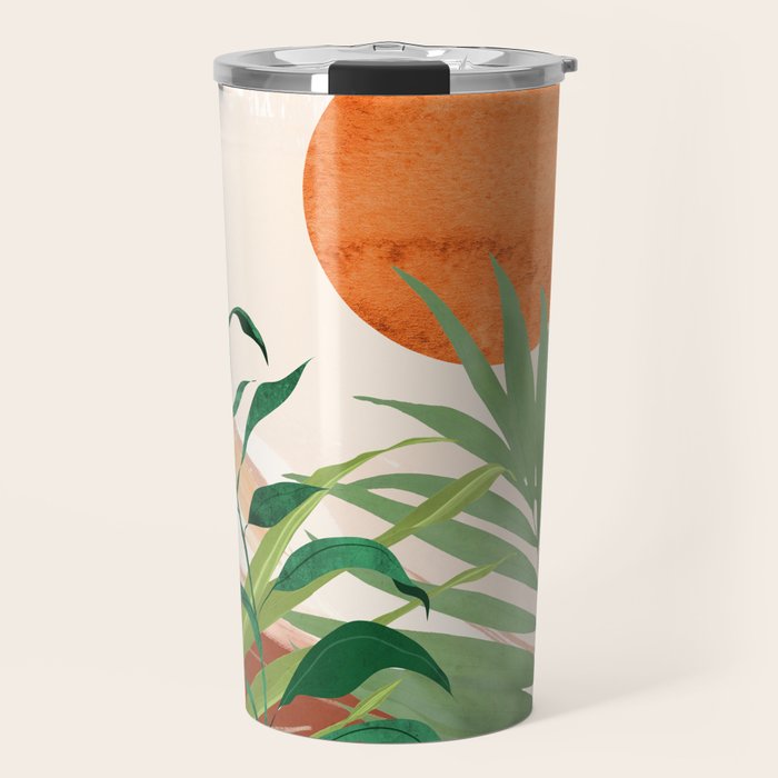 Abstract Art Tropical Garden 16 Travel Mug Gallery Image 1