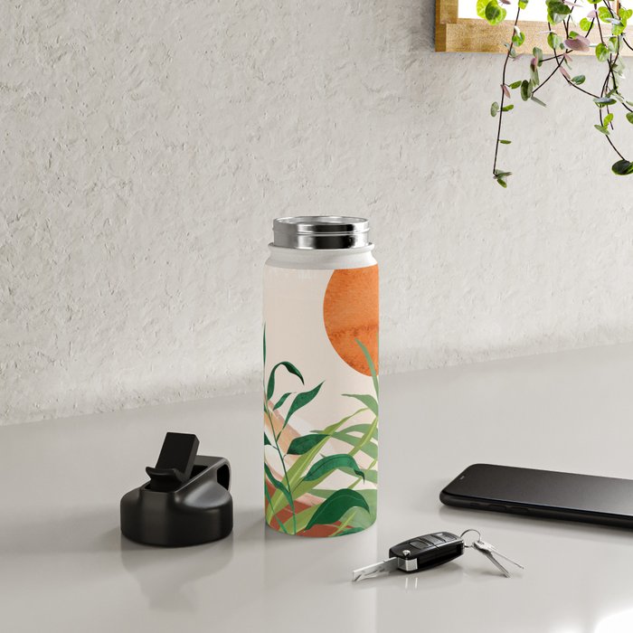 Abstract Art Tropical Garden 16 Water Bottle Gallery Image 4
