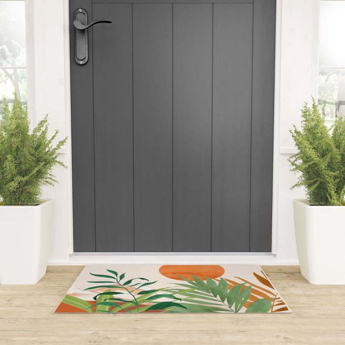 Abstract Art Tropical Garden 16 Welcome Mat Gallery Image 3