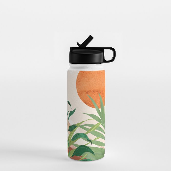 Abstract Art Tropical Garden 16 Water Bottle Gallery Image 1