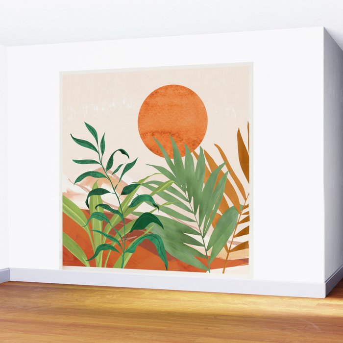 Abstract Art Tropical Garden 16 Wall Mural Gallery Image 2