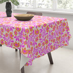 Tropical Blooms Pattern - Pink and Orange Tablecloth Gallery Image 3