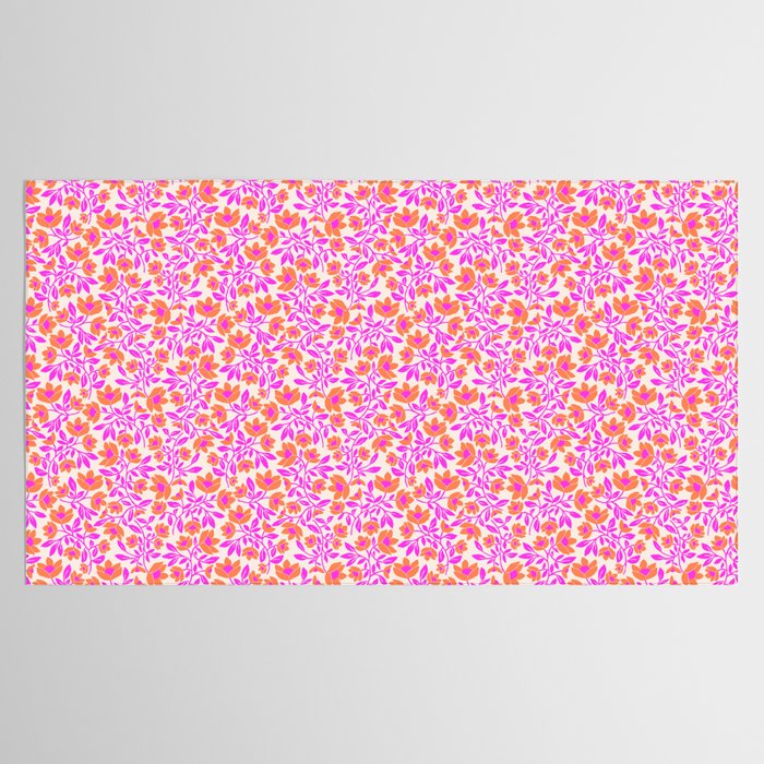 Tropical Blooms Pattern - Pink and Orange Tablecloth Gallery Image 2