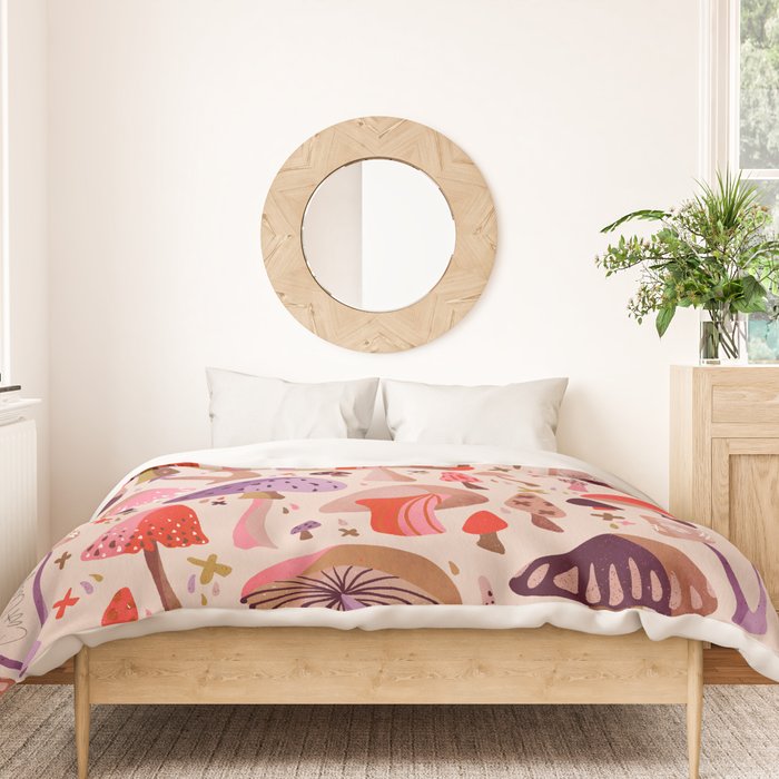 Mushroom Collection â Pink Duvet Cover Gallery Image 3