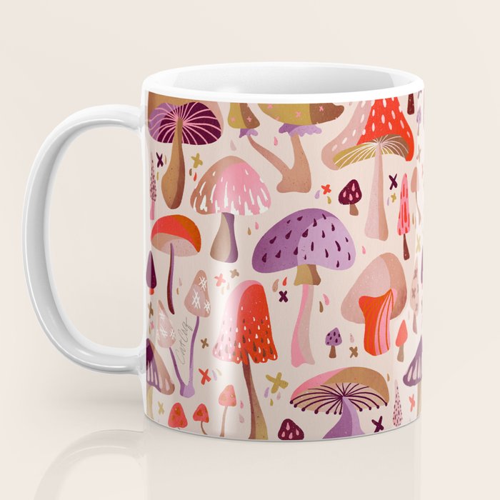 Mushroom Collection â Pink Coffee Mug Gallery Image 3