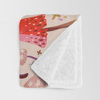 Mushroom Collection â Pink Throw Blanket Gallery Image 3