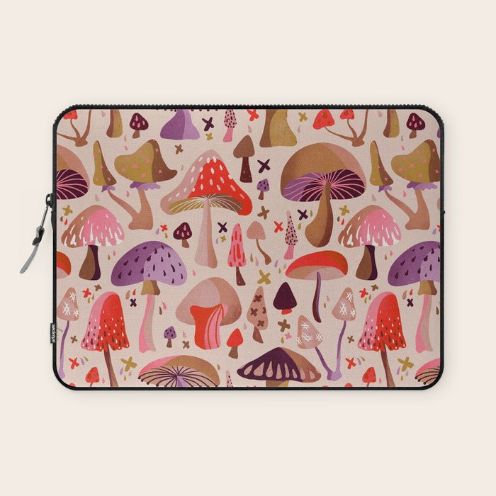 Mushroom Collection â Pink Laptop Sleeve Gallery Image 1
