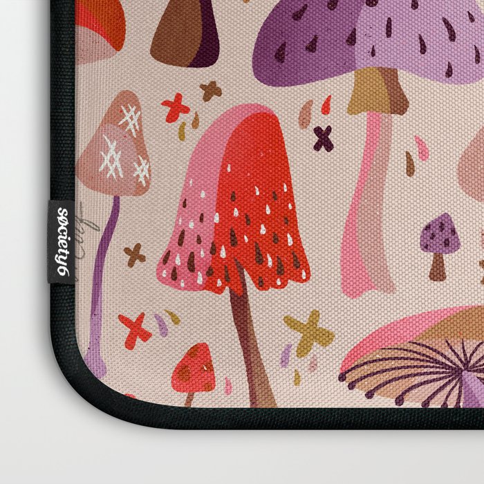 Mushroom Collection â Pink Laptop Sleeve Gallery Image 3
