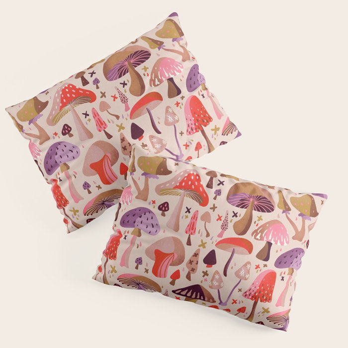 Mushroom Collection â Pink Pillow Sham Gallery Image 3