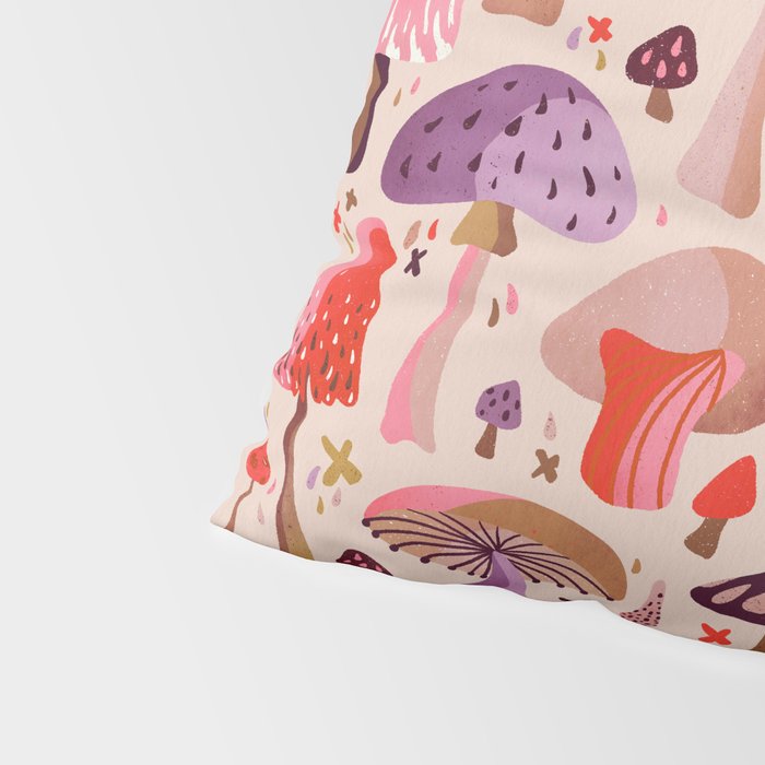 Mushroom Collection â Pink Pillow Sham Gallery Image 4