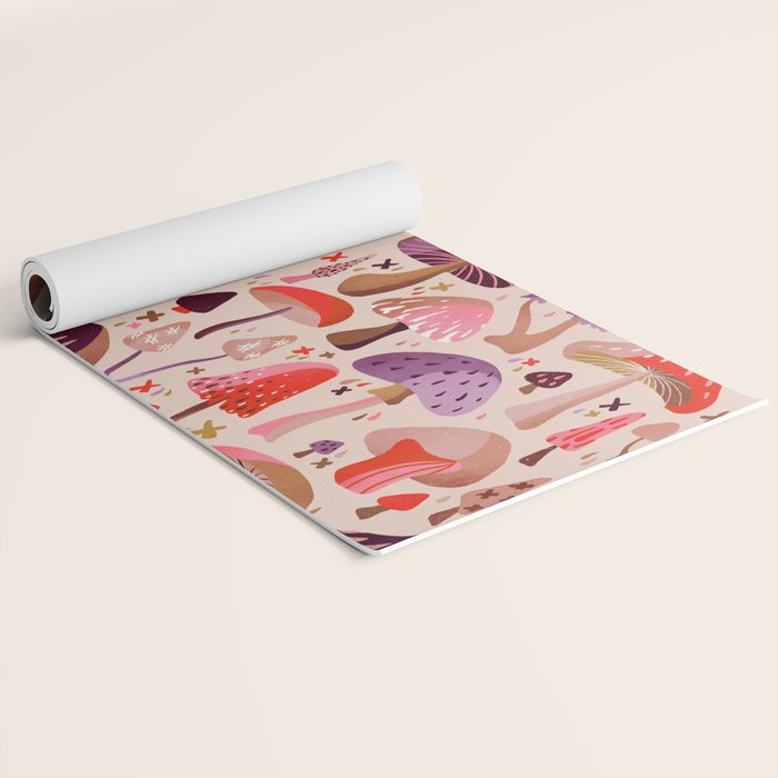 Mushroom Collection â Pink Yoga Mat Gallery Image 2