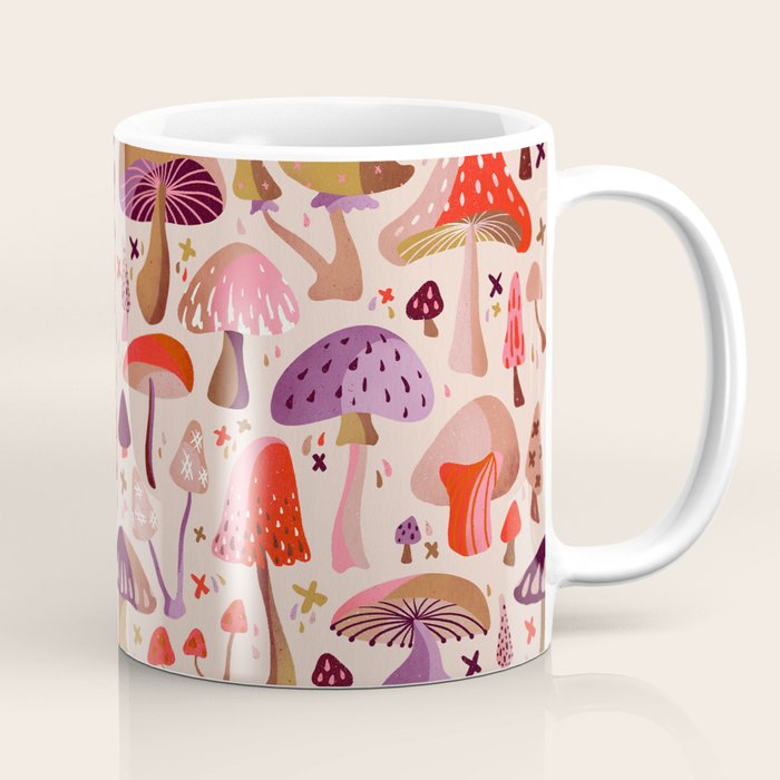 Mushroom Collection â Pink Coffee Mug Gallery Image 1