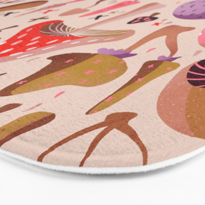 Mushroom Collection â Pink Bath Mat Gallery Image 3