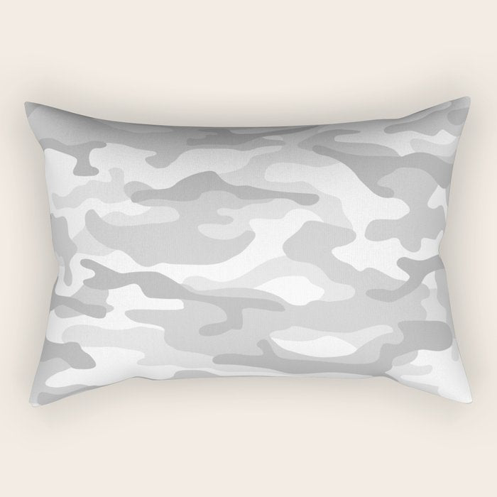 Snow Camo Rectangular Pillow Gallery Image 2